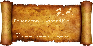 Feuermann Anasztáz névjegykártya